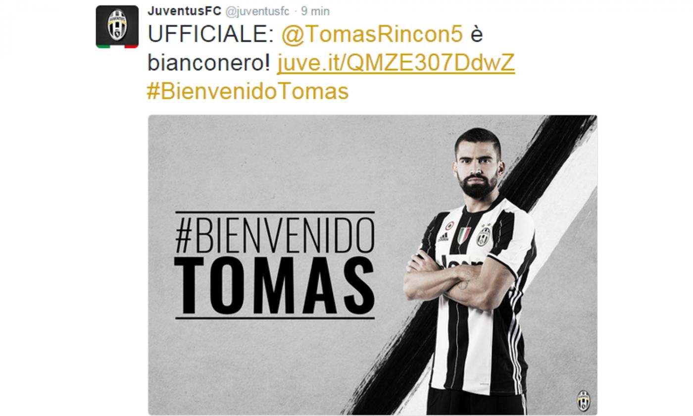 Juventus, official: Tomas Rincon joins the bianconeri - the details of the operation