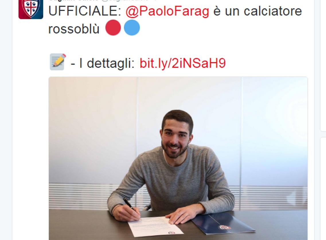 Cagliari, UFFICIALE: Faragò dal Novara