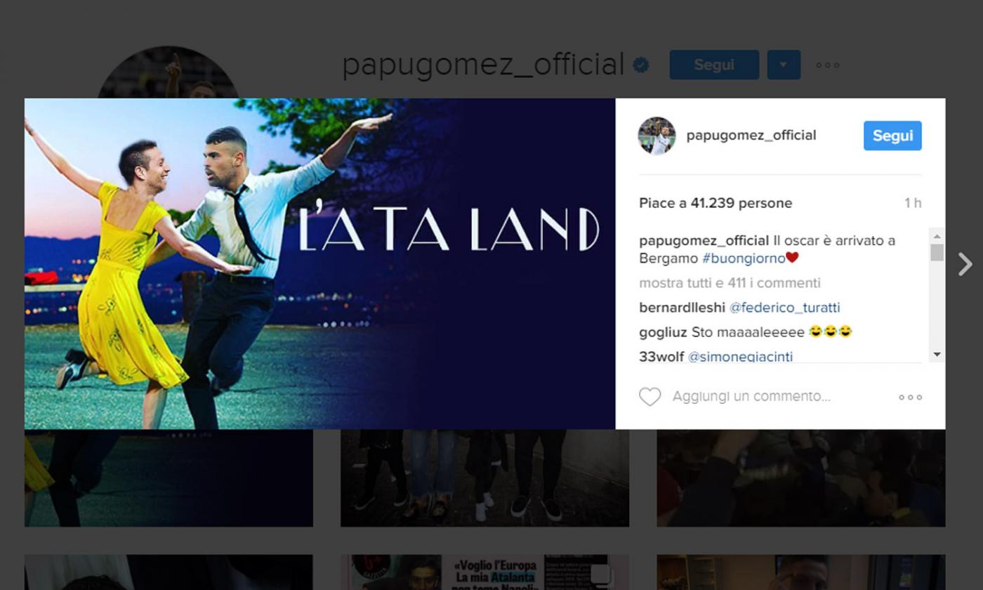 La La Land? No L'A Ta Land. Per il Papu Gomez l'Atalanta è da Oscar FOTO