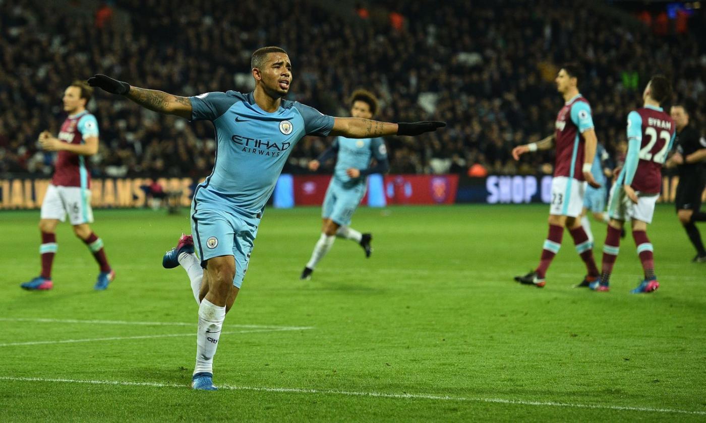 Premier: poker Man City, Gabriel Jesus è già nella storia. Mourinho sbatte contro Ranocchia, pari Everton