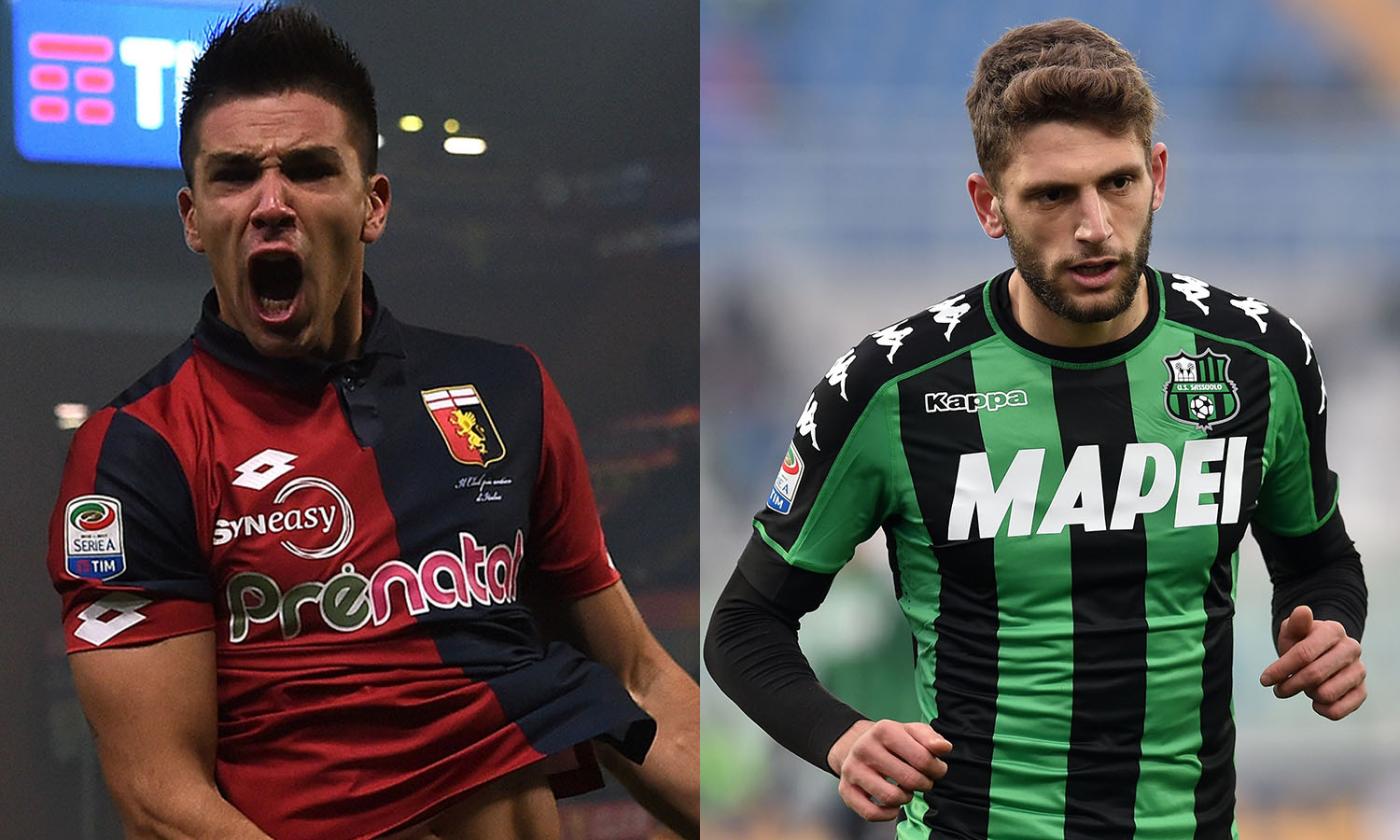 Scout di Inter, Juve e Premier per Genoa-Sassuolo: da Berardi a Simeone 