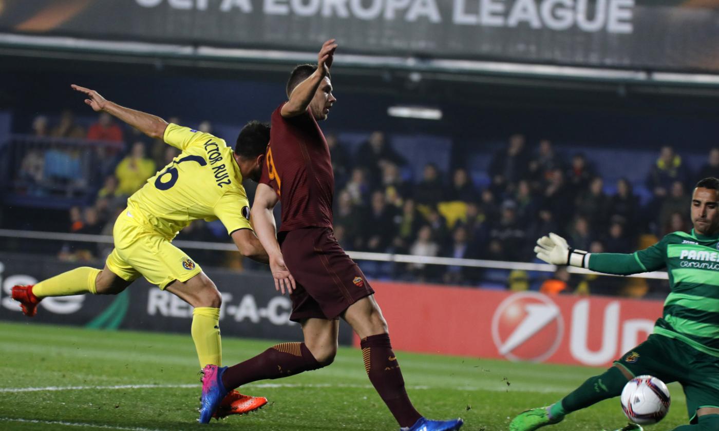 Villarreal-Roma 0-4: tripletta di Dzeko