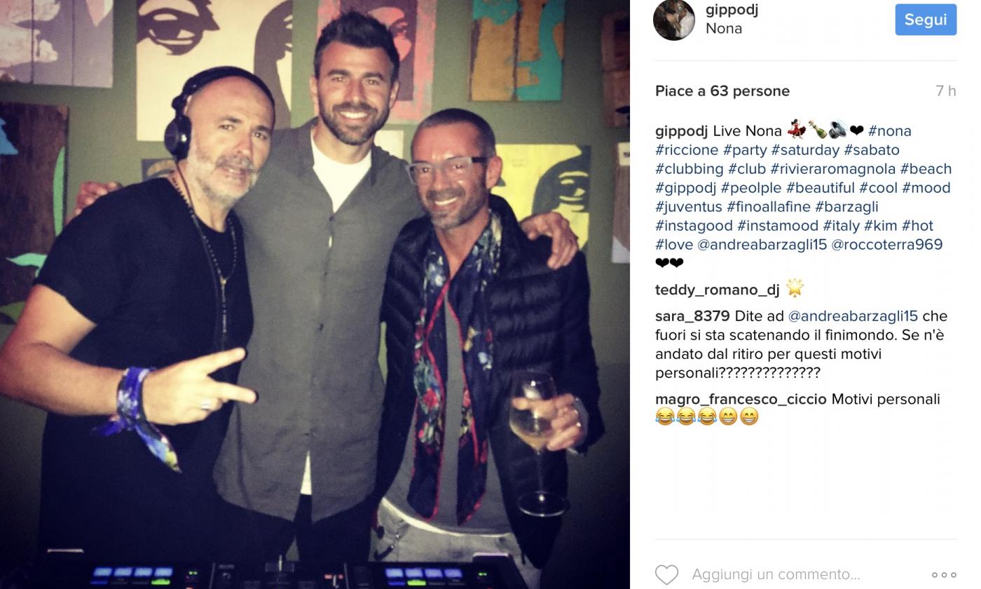 La notte di Barzagli dopo aver lasciato la Nazionale, parla il dj: 'Ecco la verità'