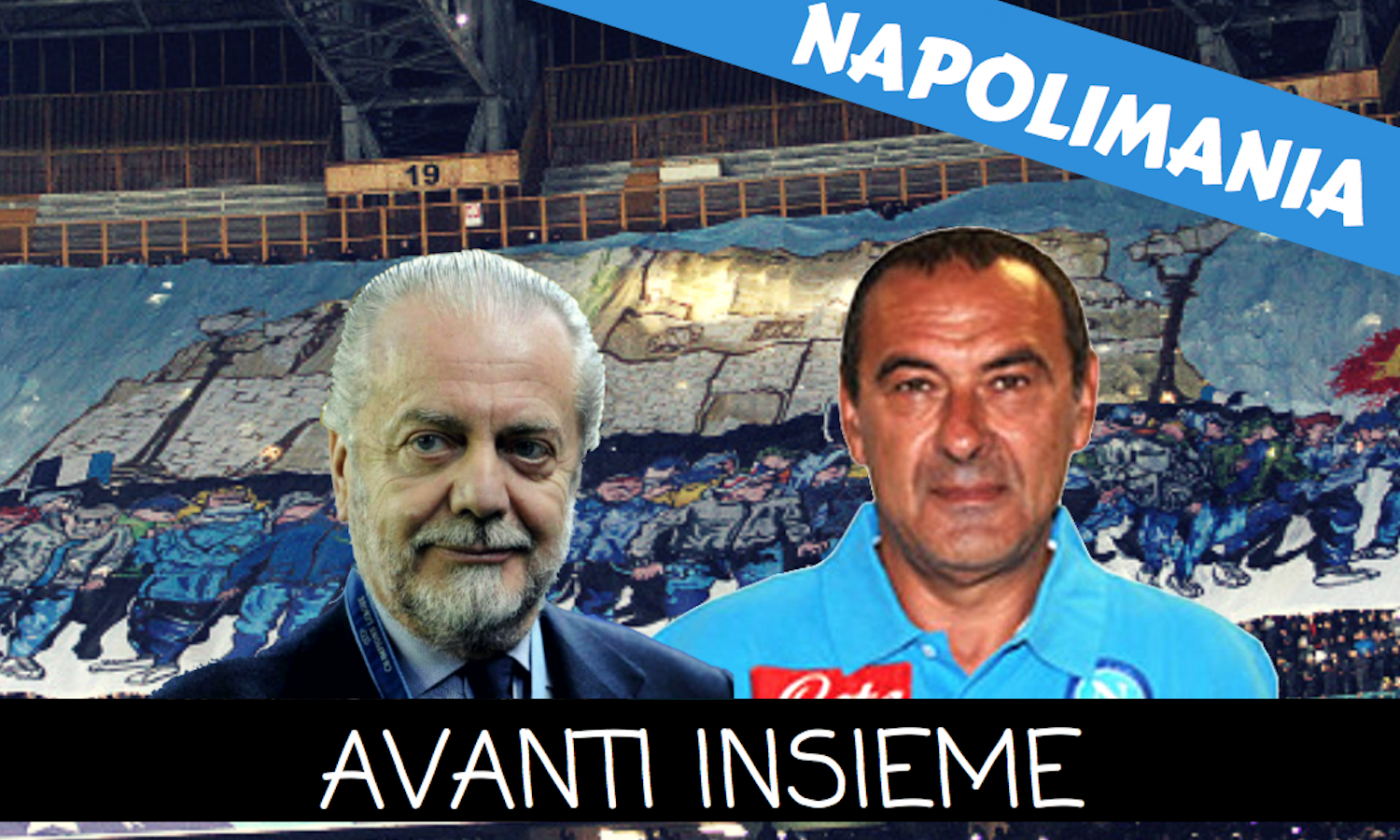 Napolimania, De Laurentiis con Sarri. I tifosi: 'Ora compra i campioni' VIDEO