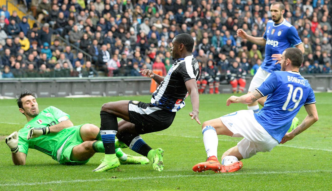 Udinese-Juve 1-1: Zapata umilia Bonucci, che poi firma il pareggio  