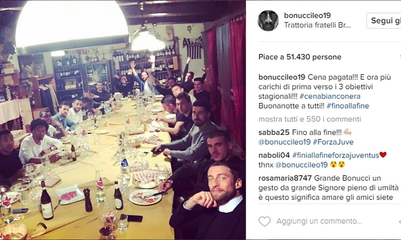 Bonucci, cena pagata e pace fatta. Sua moglie rivela: 'No in estate a Guardiola'