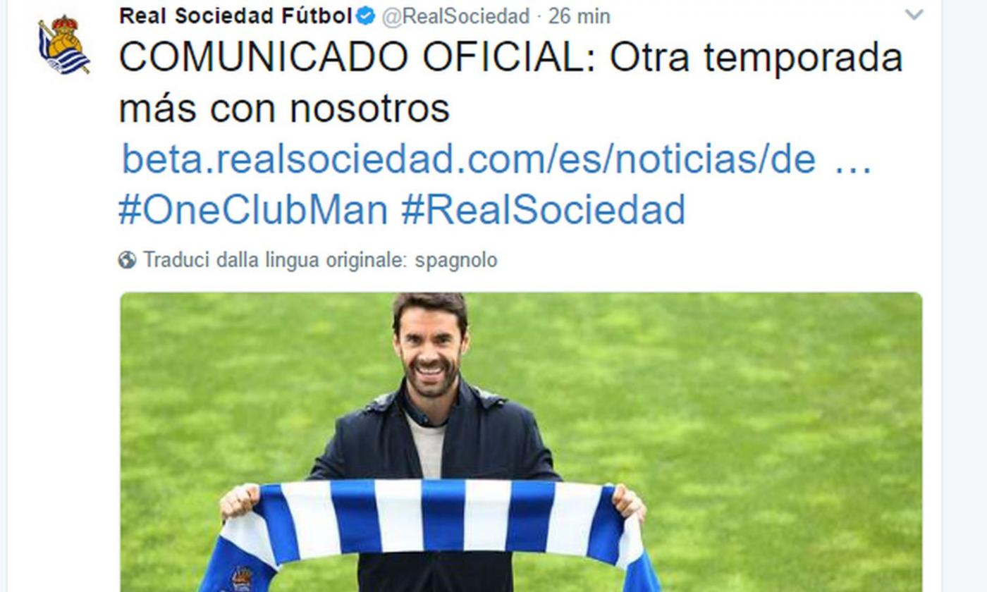 Real Sociedad, UFFICIALE: rinnova Xabi Prieto