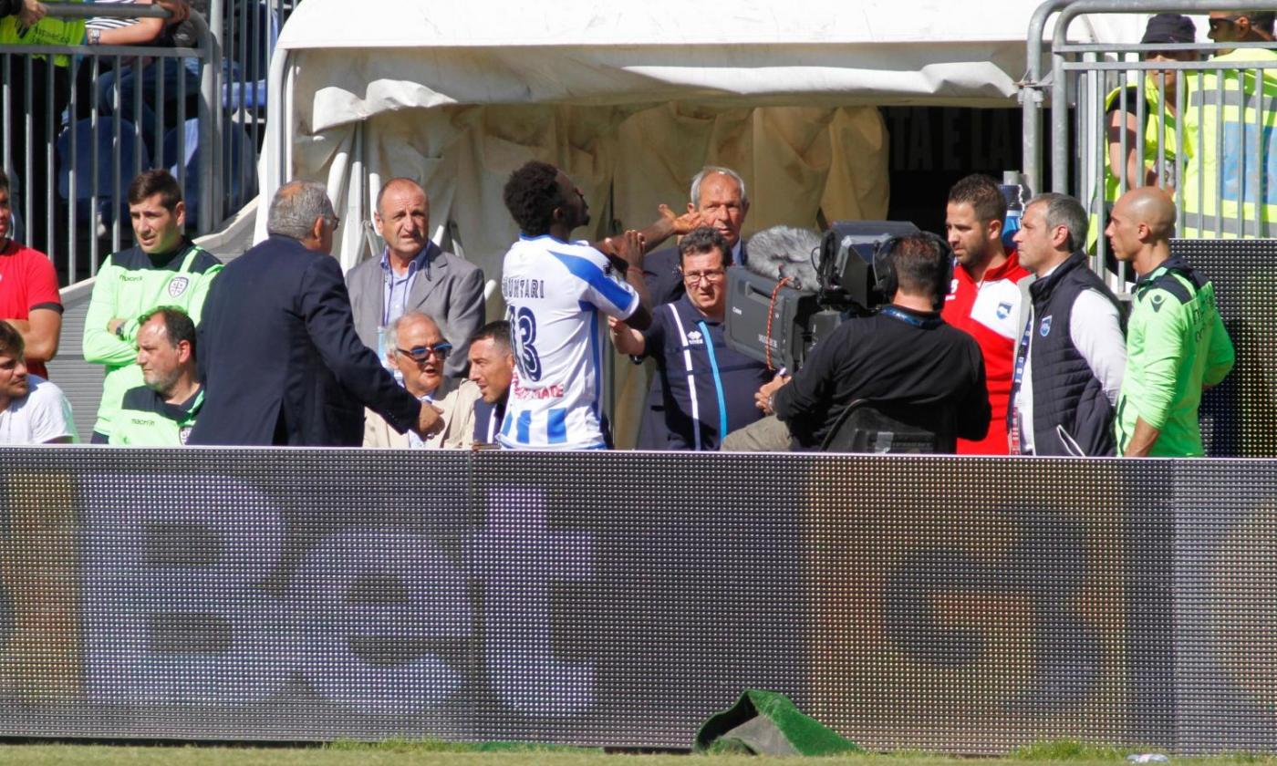 Cagliari: cori razzisti a Muntari, che lascia il campo prima del 90'. Zeman: 'L'arbitro non è intervenuto' FOTO 