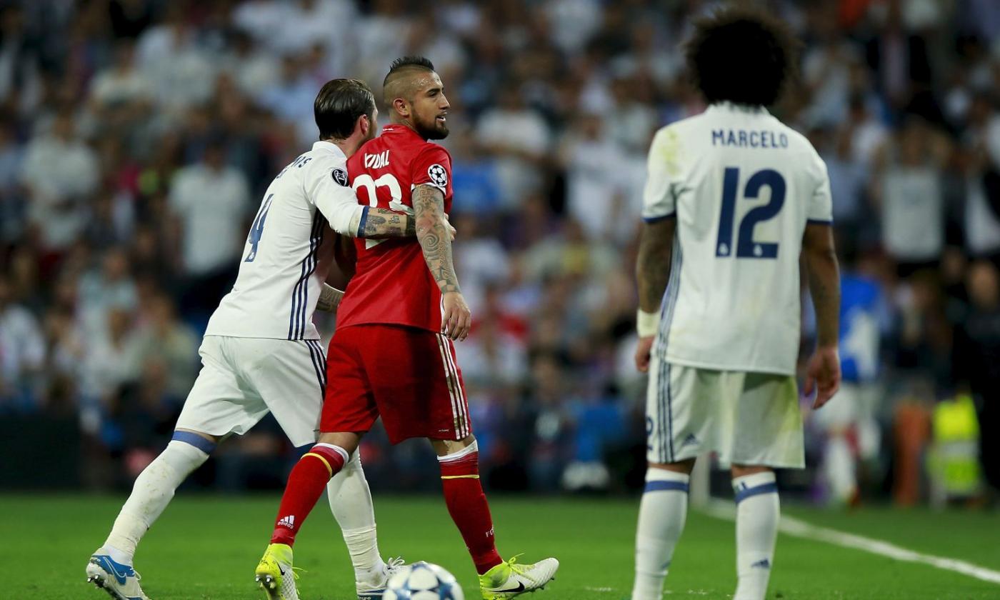 Police called to remove Bayern Munich players from referee's dressing room after Bernabeu debacle