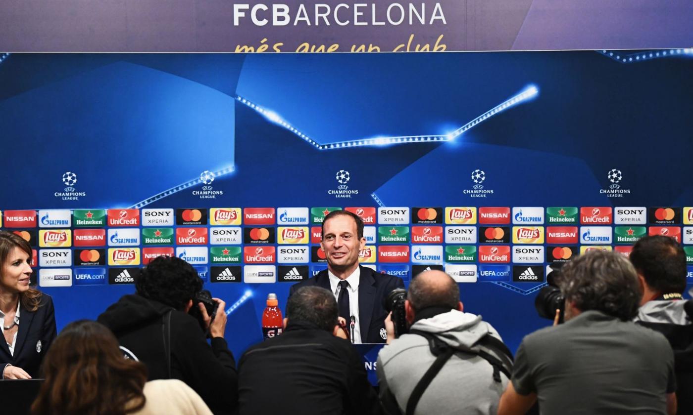 Allegri: 'Il Barcellona avrà problemi in difesa, dovremo approfittarne'  VIDEO