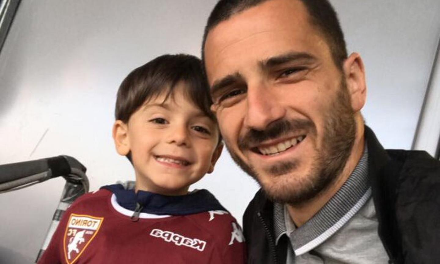 Watch: Bonucci's son "challenges" Juve with a Torino jersey