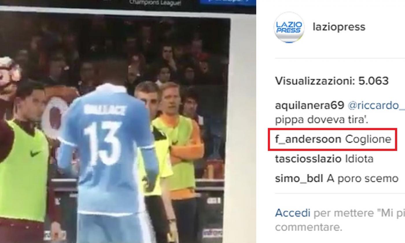 Totti lancia il pallone contro Wallace, Felipe Anderson lo insulta: 'Cogl...'