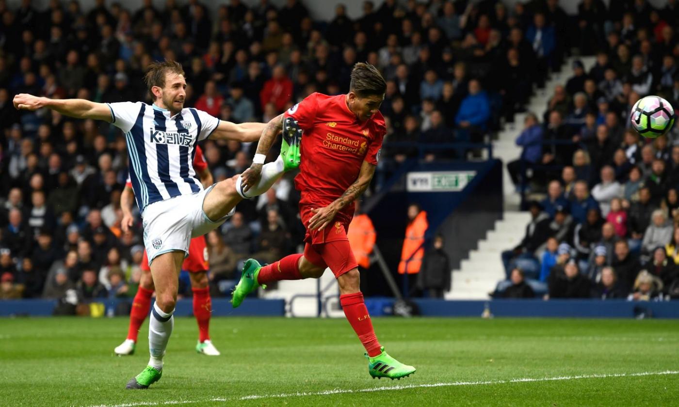 Firmino affonda il West Bromwich, il Liverpool torna terzo