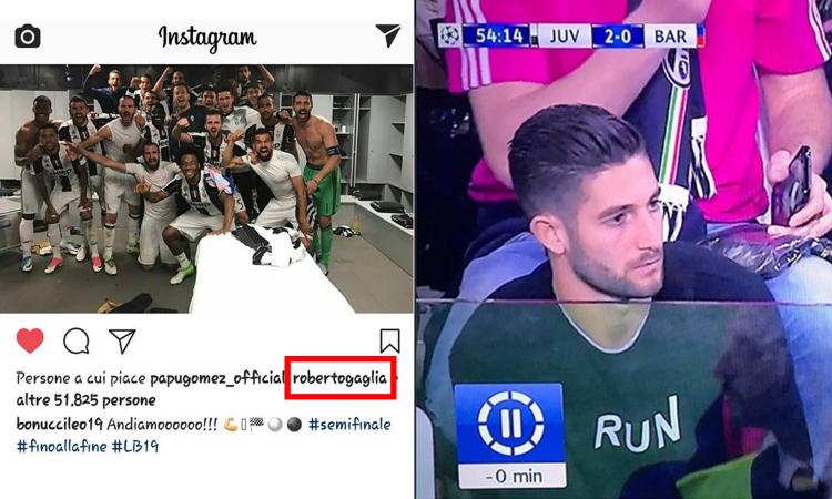 Inter, Gagliardini ci ricasca e mette 'mi piace' al post vittoria di Bonucci FOTO