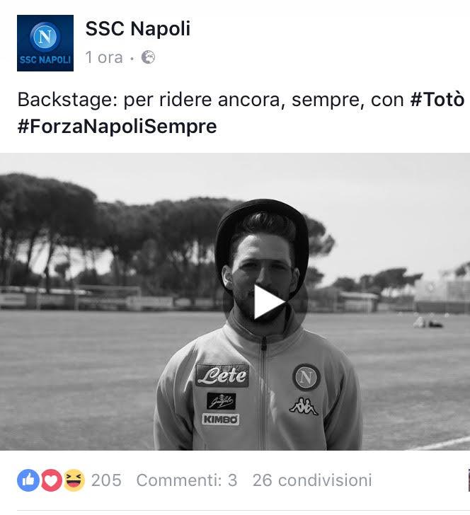 Napoli, ecco il backstage dell'omaggio della squadra a Totò VIDEO