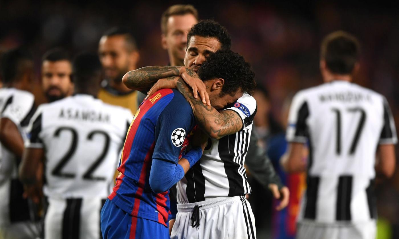 Juve, Dani Alves: 'Capisco le lacrime di Neymar' VIDEO 