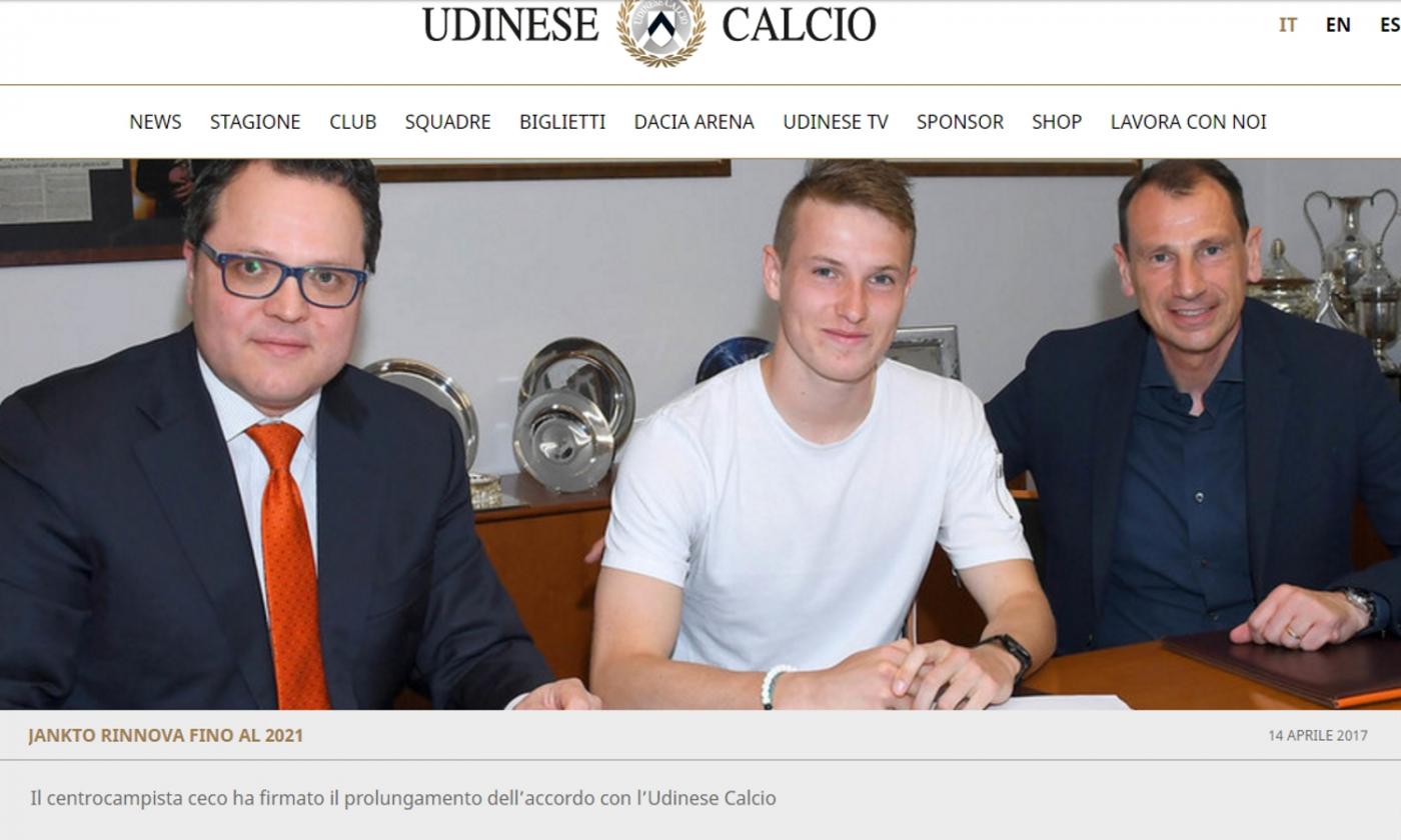 Udinese, UFFICIALE: rinnova Jankto