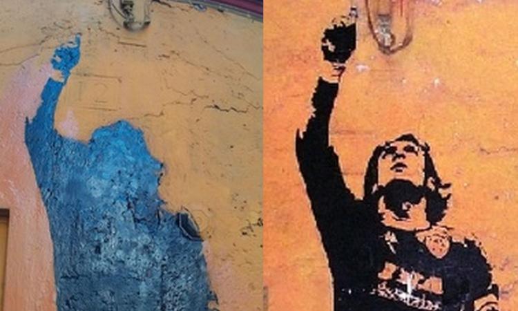 Roma, imbrattato ancora il murales di Totti: macchie e scritte antisemite