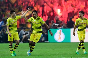 aubameyang, borussia dortmund, esulta, eintracht, 2016/17