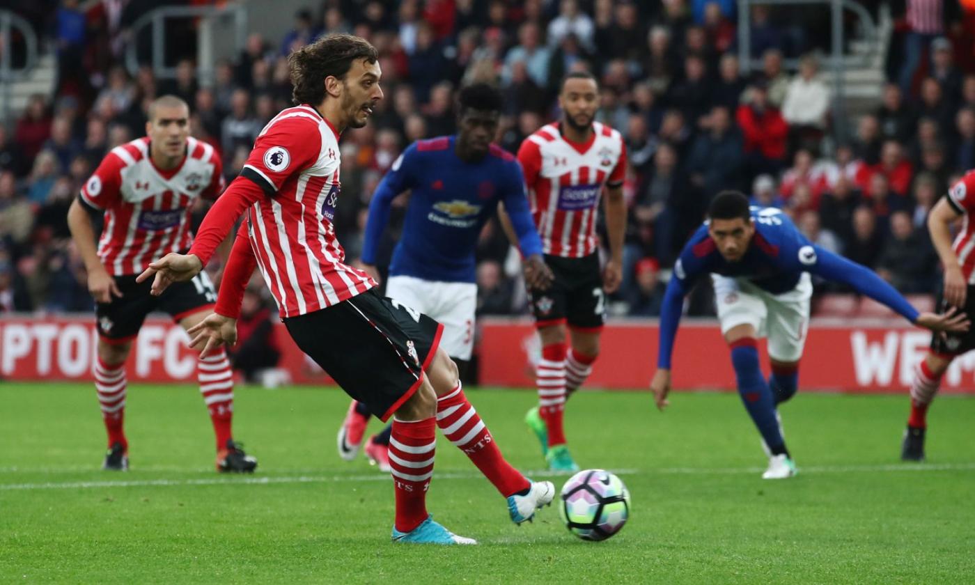 Premier: Gabbiadini sbaglia un rigore, Southampton-Manchester United termina 0-0