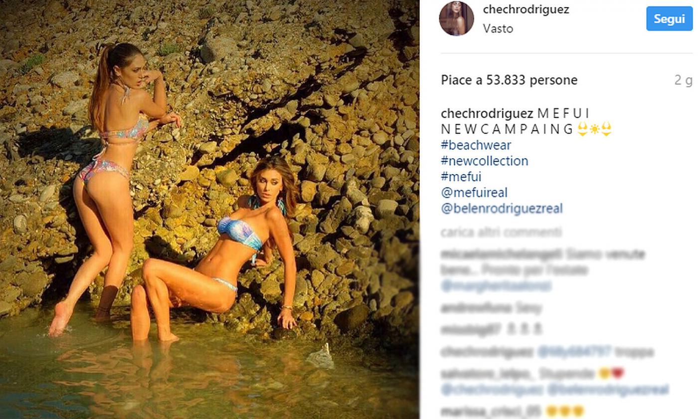 Belen con Cecilia, le Rodriguez in mini bikini fanno esplodere il web VIDEO