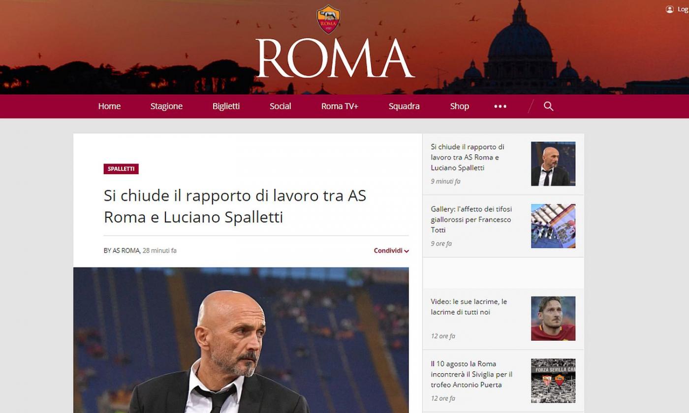 Roma, UFFICIALE: addio a Spalletti