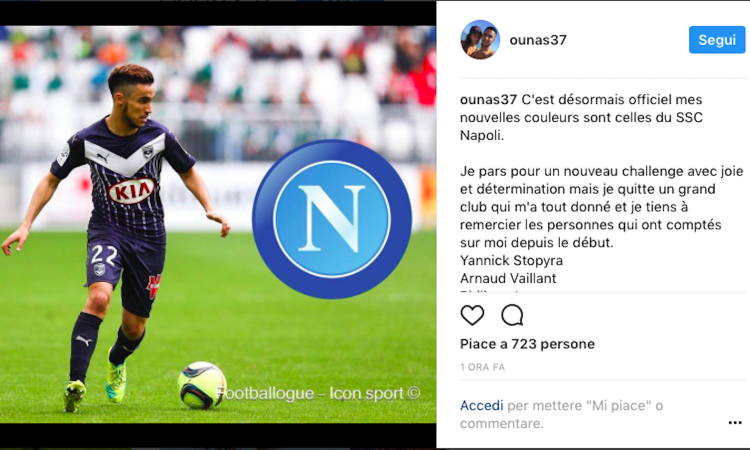Napoli, Ounas si annuncia: 'Sono pronto per questa nuova avventura'