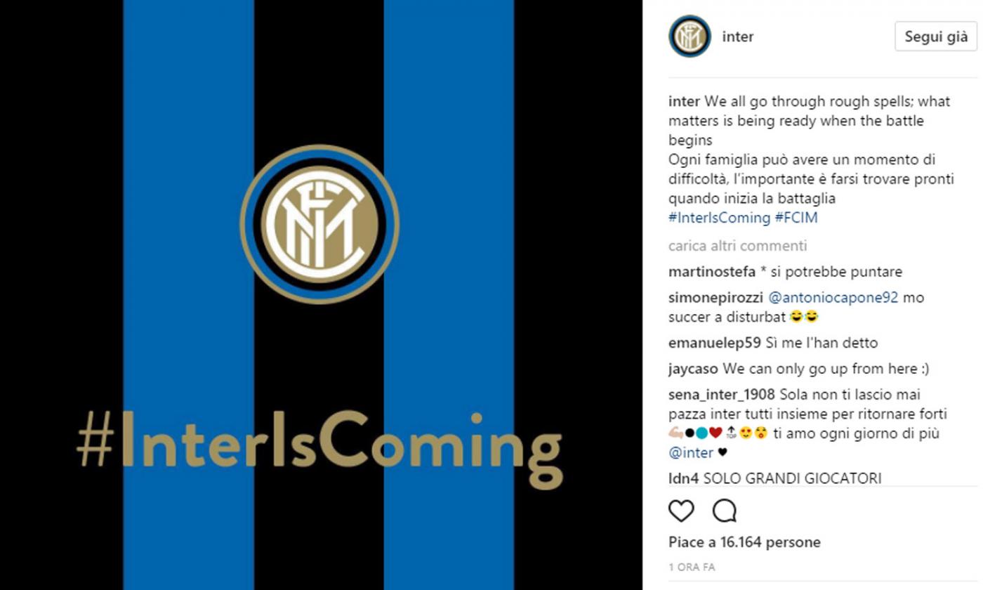 L'Inter come Game of Thrones, messaggio ai tifosi per la campagna abbonamenti: 'Inter is coming'