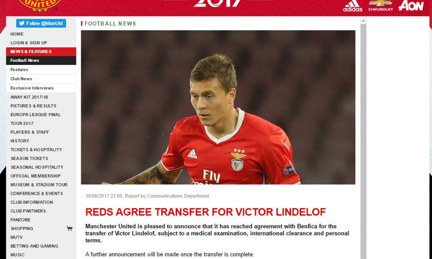 Manchester United: le cifre del colpo Lindelof