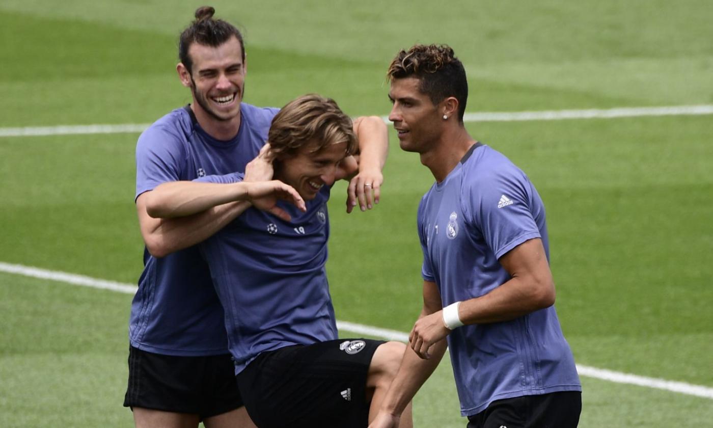 Juve-Real, Bale scherza con Modric VIDEO