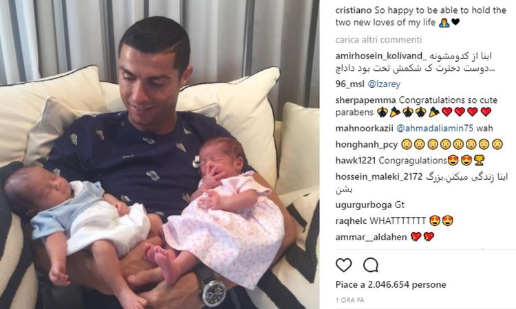 Ronaldo ancora papà, i bookies quotano l'esordio in campo dei gemelli