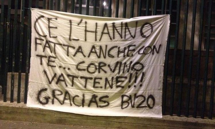 Fiorentina, striscione polemico contro Corvino per colpa di Borja Valero