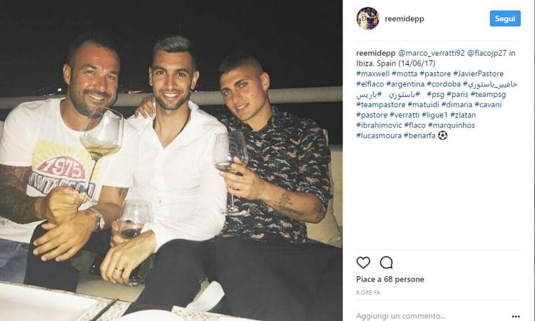 Verratti, cena con Pastore e Di Campli a Ibizia. C'era anche Messi?