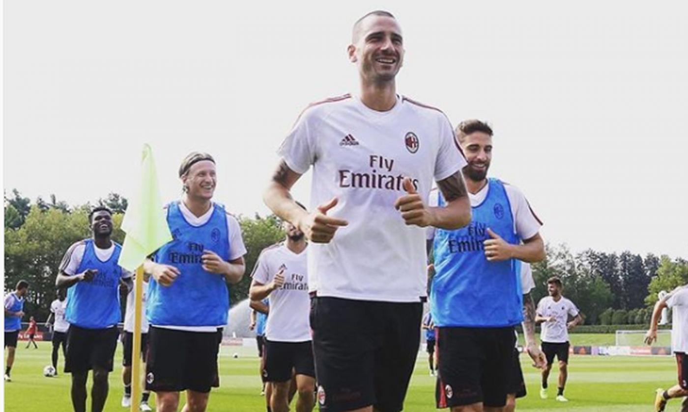 Milan, Bonucci sorride all'allenamento aspettando il suo momento...