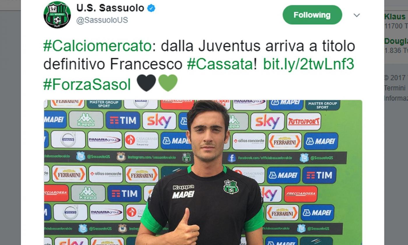 Juve, UFFICIALE: Cassata ceduto al Sassuolo