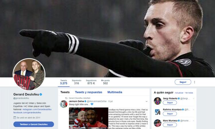Deulofeu è del Barcellona, ma su Twitter è ancora un giocatore del Milan...