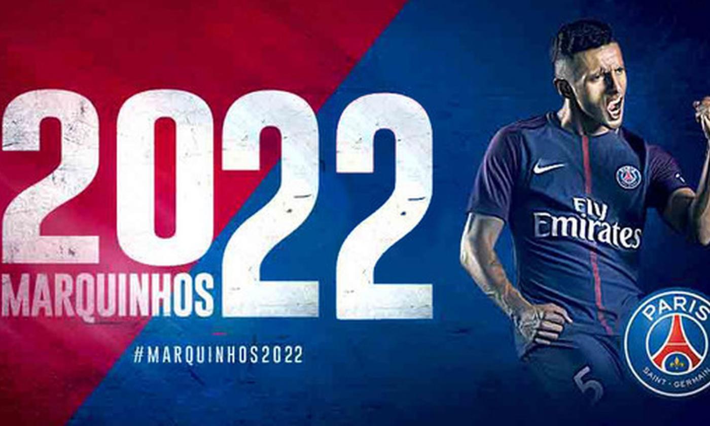 UFFICIALE: niente Inter e Juve, il PSG blinda Marquinhos fino al 2022