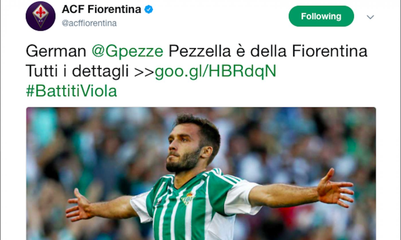 Fiorentina, UFFICIALE: Pezzella dal Betis