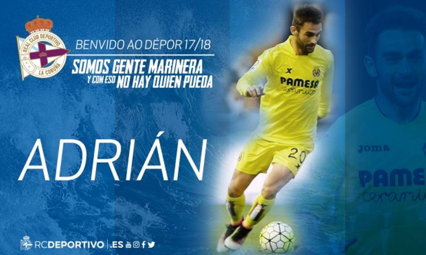 Deportivo La Coruna, UFFICIALE: preso Adrian Lopez