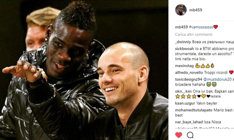 Nizza: arriva Sneijder, Balotelli esulta
