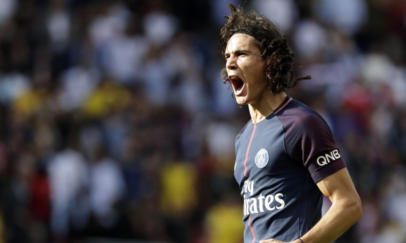 PSG, partita l'asta internazionale per Cavani: due italiane in corsa