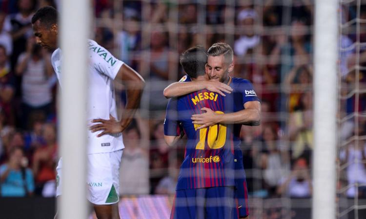 Barcellona, brilla Deulofeu nella prima senza Neymar. 5-0 alla Chapecoense, in campo i sopravvissuti alla tragedia 2016