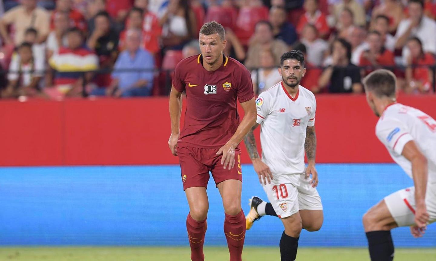 Non basta Dzeko, Siviglia-Roma 2-1