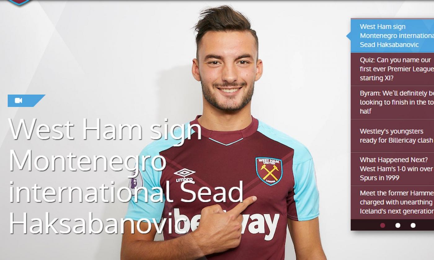 West Ham, UFFICIALE: dall'Halmstads ecco Haksabanovic