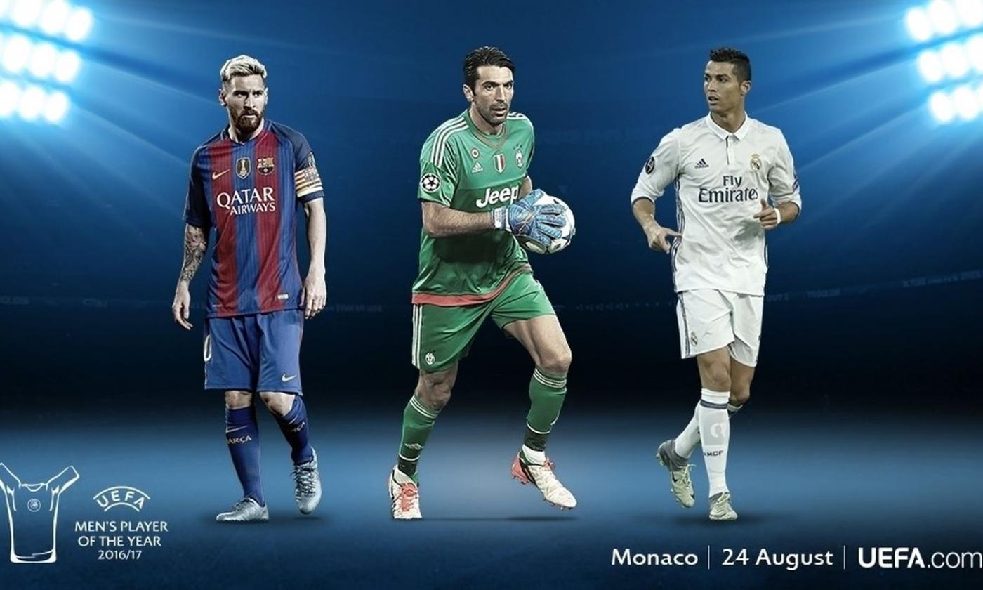 UFFICIALE: giocatore dell'anno UEFA, Buffon sfida Messi e Cristiano Ronaldo