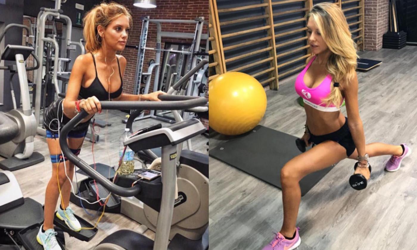 Lady Rugani piegata... dalla fatica in palestra FOTO