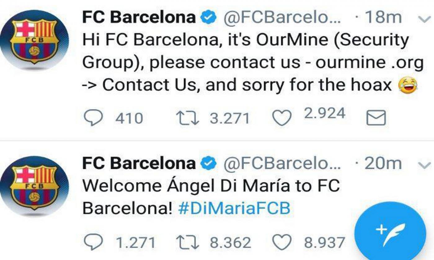 'Di Maria al Barcellona!', ma è lo scherzo di un hacker. Per ora...