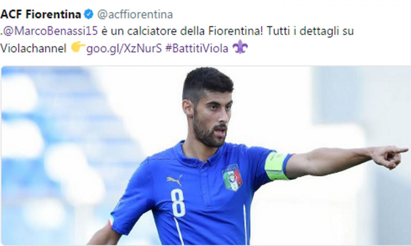 Official: Fiorentina complete signing of Benassi