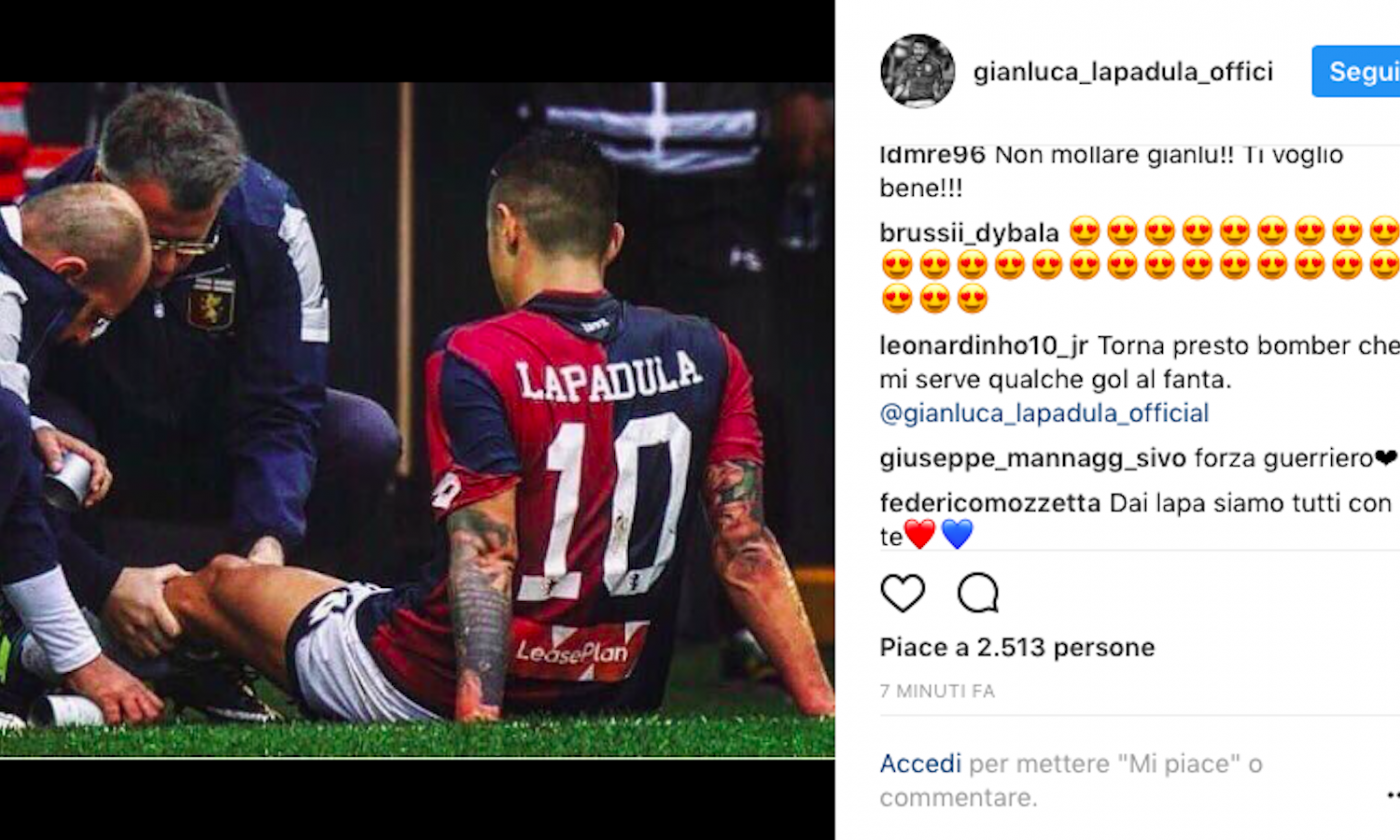 Genoa, UFFICIALE: per Lapadula è lesione al ginocchio, i tempi di recupero