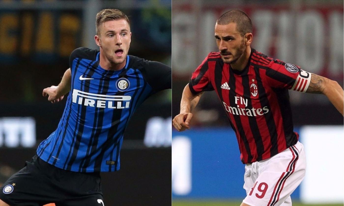 Skriniar-Bonucci, l'azzardo e la garanzia: il derby Inter-Milan dirà la verità